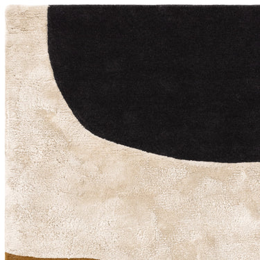 Matrix Signature Tufted Soft Silky Ochre Yellow Wool Viscose Abstract Geometric Rug
