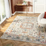 Nova Ethan Cream Beige Polypropylene Traditional Vintage Bordered Rug - Medium 120x170 cm (4'x5'6")