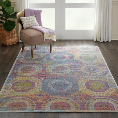 Nourison Ankara Vintage Antique Traditional ANR05 Rug Runner Round in Multi