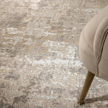 Asiatic London Stellar ST11 Silky Beige Natural Polypropylene Abstract Textured Rug