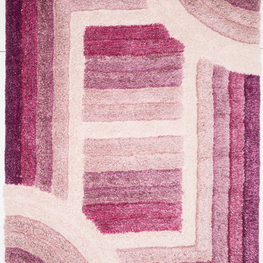 3D Trellis Silky Living Shaggy Geometric Textured Rug