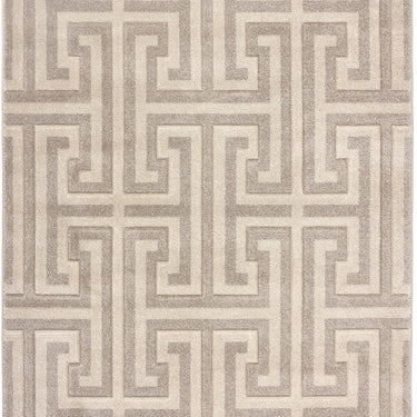 Origins Elegant Greek Key Geometric Rug in Taupe/Beige