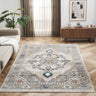 URCO Nova Leona Cream Distressed Polypropylene Persian Traditional Vintage Hallway Runner Rug - Small 80x150 cm (2'6"x5')