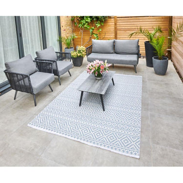 Jazz Indoor Outdoor Rug Garden Bedroom Living Room Patio Boho Flatweave Rug by Concept Looms