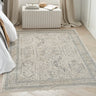 Lynx LNX01 Ivory Grey Blue By Polypropylene Persian Traditional Vintage Rug - 76 x 137 cm (2'6"x4'6")