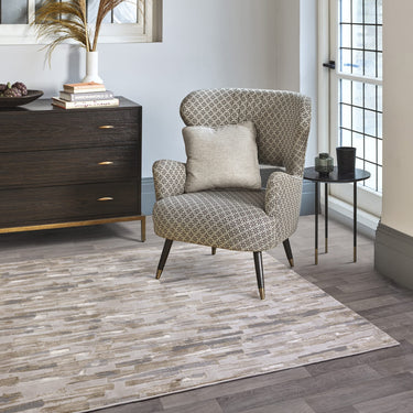 Aurora Impression AU25 Modern Abstract Marbled Rug in Yellow Gold