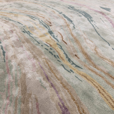 Katherine Carnaby Tuscany Silk Abalone Marble Rug Premium Hand Woven Luxury Abstract Shiny Multi Rug