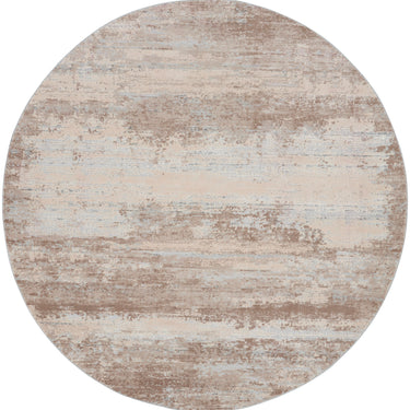 Rustic Textures RUS03 Modern Abstract Round Circle Rug in Beige