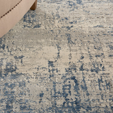 Rustic Textures RUS10 Modern Abstract Rug in Ivory Blue