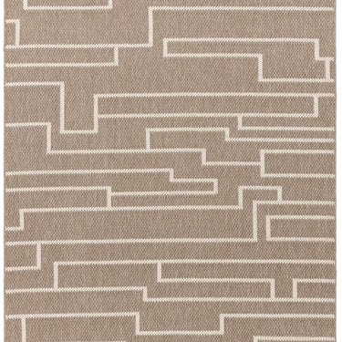Asiatic London Camber Track Sand Beige Abstract Geometric Flatweave Rug