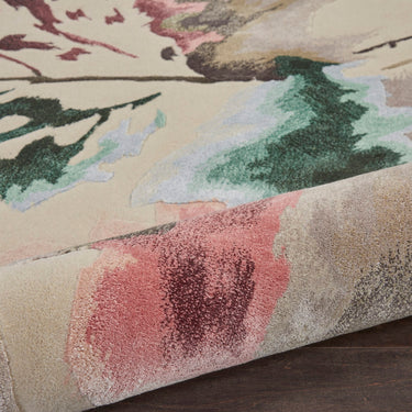 Prismatic Luxury Silky PRS15 Beige Multi By Wool Viscose Vintage Floral Rug