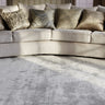 Katherine Carnaby Chrome Hand Made Rug Modern Plain Viscose Silky Shiny Luxurious Silver Rug - Medium 120x180 cm (4'x6')