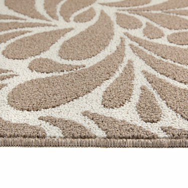 My Sculptured Patterened Rain Drop Mink Washable Non-Slip Polypropylene Rug
