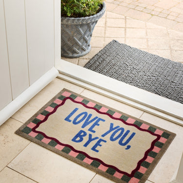 Love You Bye Pattern Washable Non-Slip Indoor Doormat 50x75 cm