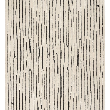 Woodweave Ivory/Charcoal Modern Woodgrain-Inspired Pattern Rug by Origins