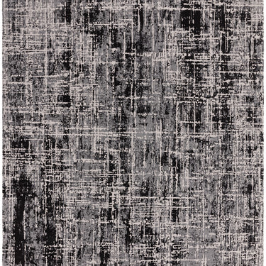 Asiatic London Kuza Black Polypropylene Abstract Textured Distressed Rug 120x170 cm