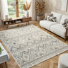 Delta Omega Cream Bohomian Tribal Geometric Motifs Rug - Medium 120x170 cm (4'x5'6")