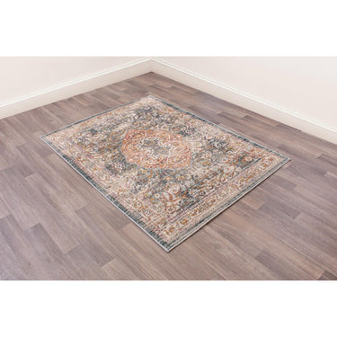 Nova 8881 Traditional Antique Soft Rug Hallway Runner in Green, White Yellow and Dark Blue