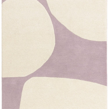 Asiatic London Canvas Pebble Tufted Purple Handmade Wool Abstract Geometric Rug