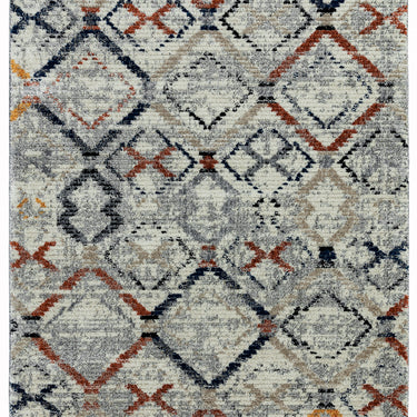 Cyrus CY10 Beni Traditional Nomadic Moroccan Tribal Berber Style Fringed Soft Rug in Multi Small Size 80 x 150 cm