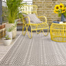 Halsey Indoor Outdoor Rug Hand Woven Geometric Flatweave Reversible Grey Rug, Runner or Cushion - Large 160x230 cm (5'3"x7'7")