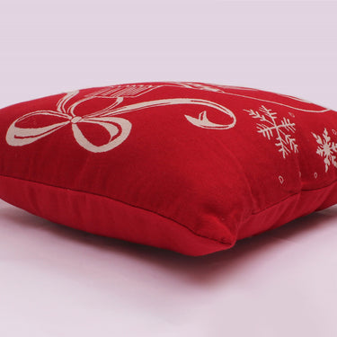 Christmas Bauble Red Washable Cotton Soft Cushion 45x45 cm