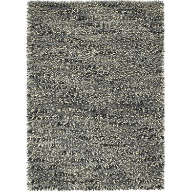 Origins Rocks Shaggy Hand Woven Wool Long Pile Rugs in Grey, Ochre, Blue, Multi