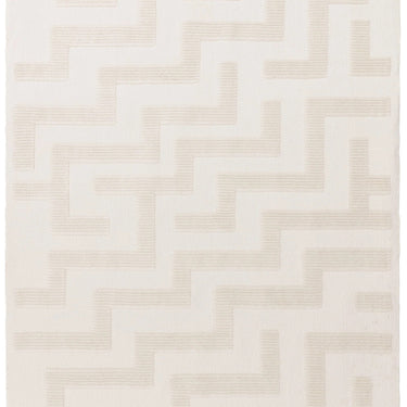 Asiatic London Freja Cove Short Pile Maze Ivory White Washable Cotton Polypropylene Abstract Rug