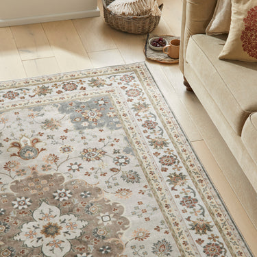Liberty Classic Washable Velvet Soft Non-Slip Traditional LIB207 Mocha  Rug