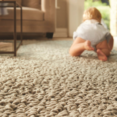Rug Guru Union Wool Hand Woven Texture Rug in Oyster