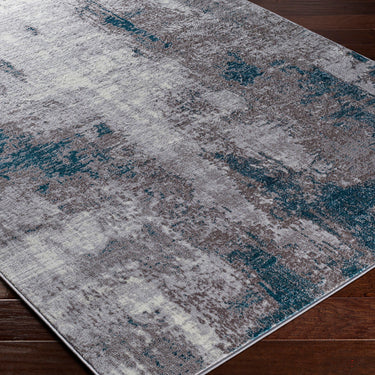 Wanderlust 2324 Ink Blue Grey Jute Abstract Scandi Rug