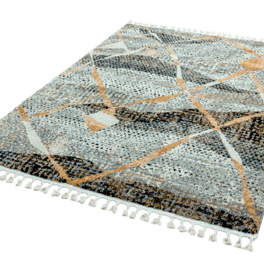 Cyrus CY04 Omar Modern Tribal Berber Style Fringed Rug in Multi