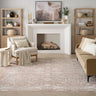 Nourison Antique Fusion ANF03 Fringed Bordered Brick Red Traditional Vintage Abstract Floral Rug - Large 160x239 cm (5'3"x7'10")