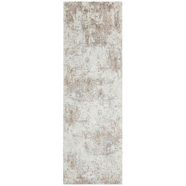 Rossa ROS03 Modern Abstract Hallway Runnner Rug in Beige Stone 80x240 cm (2'8''x7'10'')
