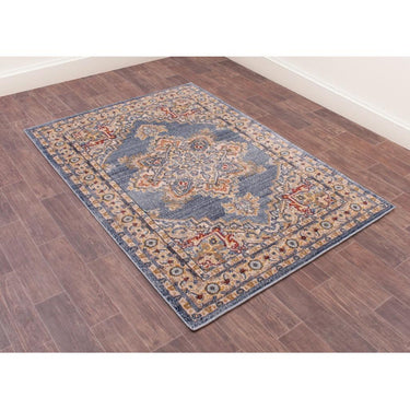 Orient 8917 Rug Traditional Bordered Red, Terracotta, Navy Green Rug