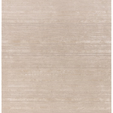 Henley Modern Handmade High Shine Organic Lines Wool & Viscose Premium Rug in Putty Cream