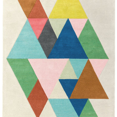 Reef Triangles RF18 Geometric Pattern Hand Tufted Rug in Multicolours