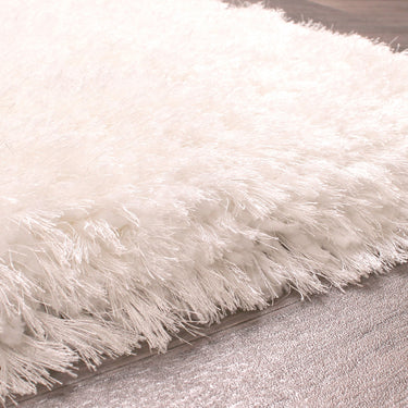 Mayfair Modern Plain High Pile Luxurious Shaggy Rug in Ivory