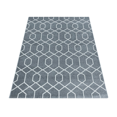 Efor New Design Grey Jute Polypropylene Geometric Rug