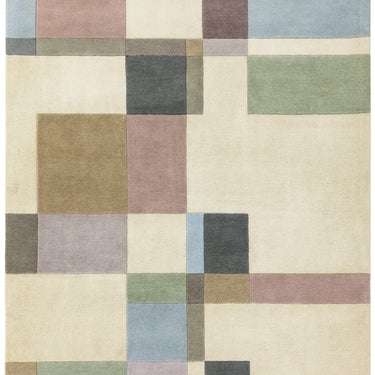 Reef Blocks RF17 Geometric Hand Tufted Rug Hallway Runner in Pastel Multi