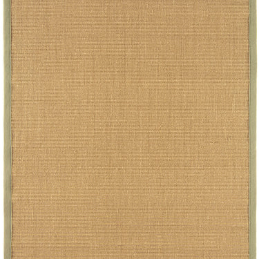 Asiatic London Sisal Linen Natural Sage Green Border Extra Non-Slip Jute Cotton Textured Rug 200x290 cm