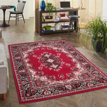 Lancashire Traditional Oriental Classic Rug or Hallway in Red