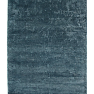 Luxury Plain Karma Guru Soft Silky Viscose Rug in Aegean