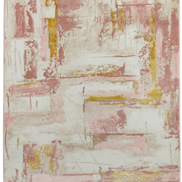 Orion Decor Abstract Modern Rug in Metallic Pink, Grey and Yellow