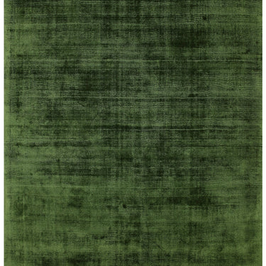 Blade Plain Silky Hand Woven Viscose Soft Shiny Rug Runner in Green
