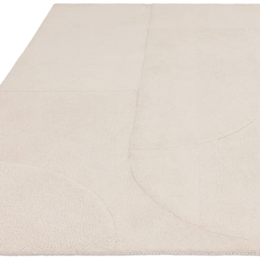 Asiatic London Tova 3D Pattern Tufted Touch Ivory Geometric Textured Modern Rug