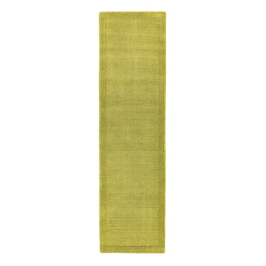 York 100% Wool Rug Hand Made Modern Plain Bordered Rug in Green
