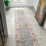Soujorn Koppie Modern Traditional Vintage Floral Rug, Runner in Blue Grey Multi - Runner 60x240 cm (2'8')