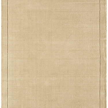 York 100% Wool Rug Hand Made Modern Plain Bordered Rug in Beige