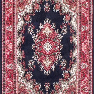 Lancashire Traditional Oriental Classic Rug Hallway in Navy Blue